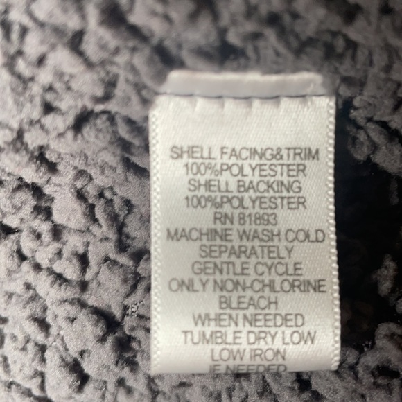 D & co. Denim & Company Grey Suede-like Coat Size 2X - Picture 9 of 10